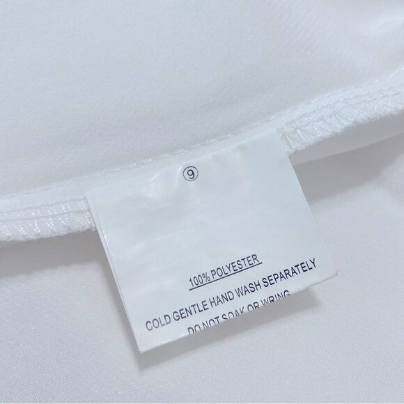 SELFIE LESLIE Dress Hey Girl NEW Satin Cowl Neck Mini White Size XS - Picture 9 of 11